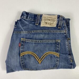 Vintage Levis 559 Relaxed Straight Jeans Mens 40x32 Blue 5 Pocket Denim 90s